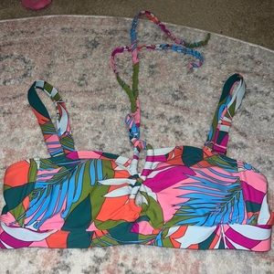 Print bikini top